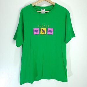 Retro Vintage Canada Natural Habitat Green Tee